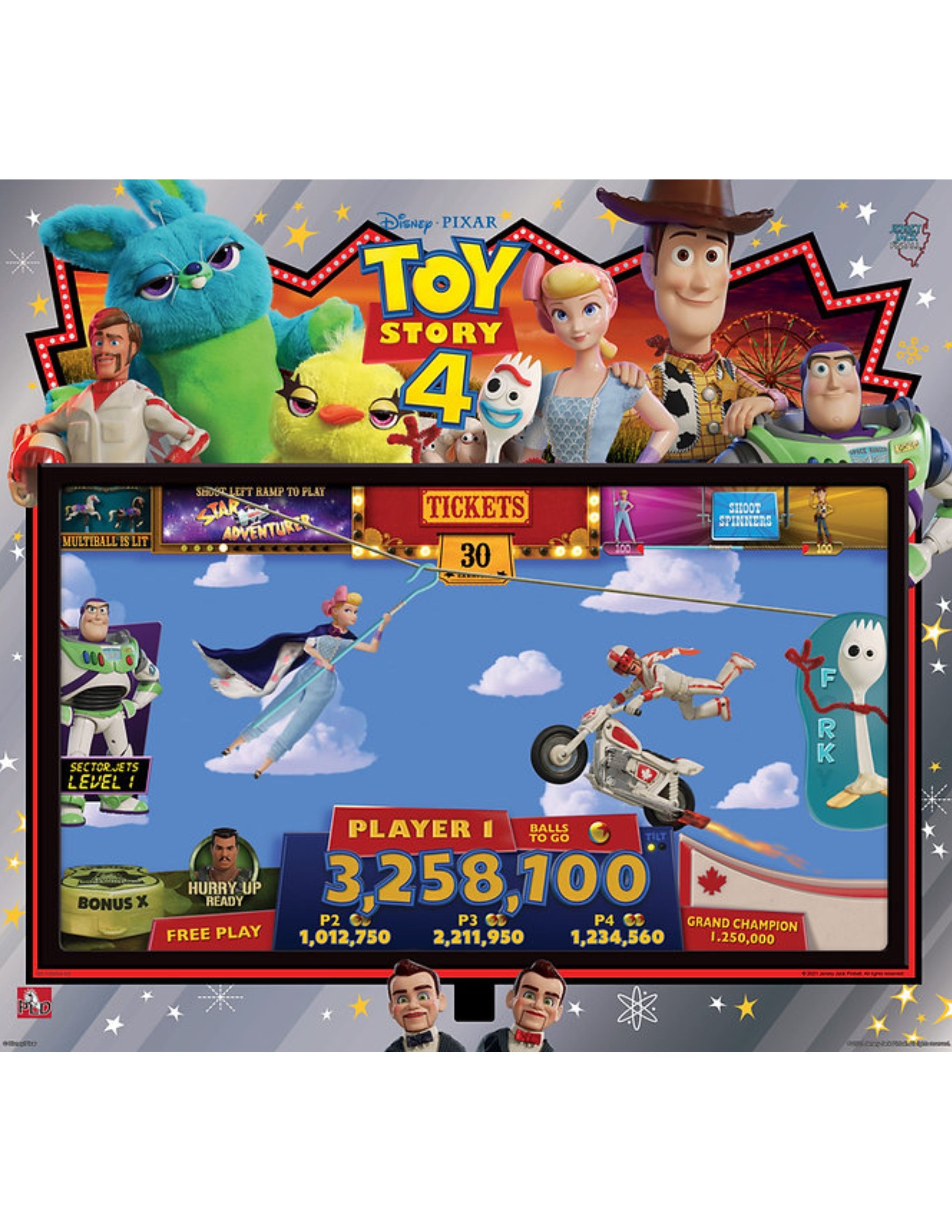 Jersey Jack Bar and Game Room Pinball Toy Story 4 CE Aminis